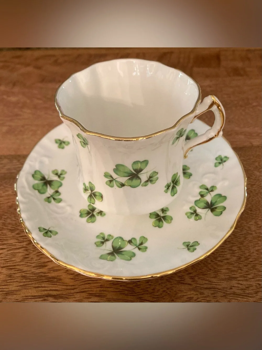 VTG Hammersley Spode Group Fine Bone China Shamrock Cup & Saucer